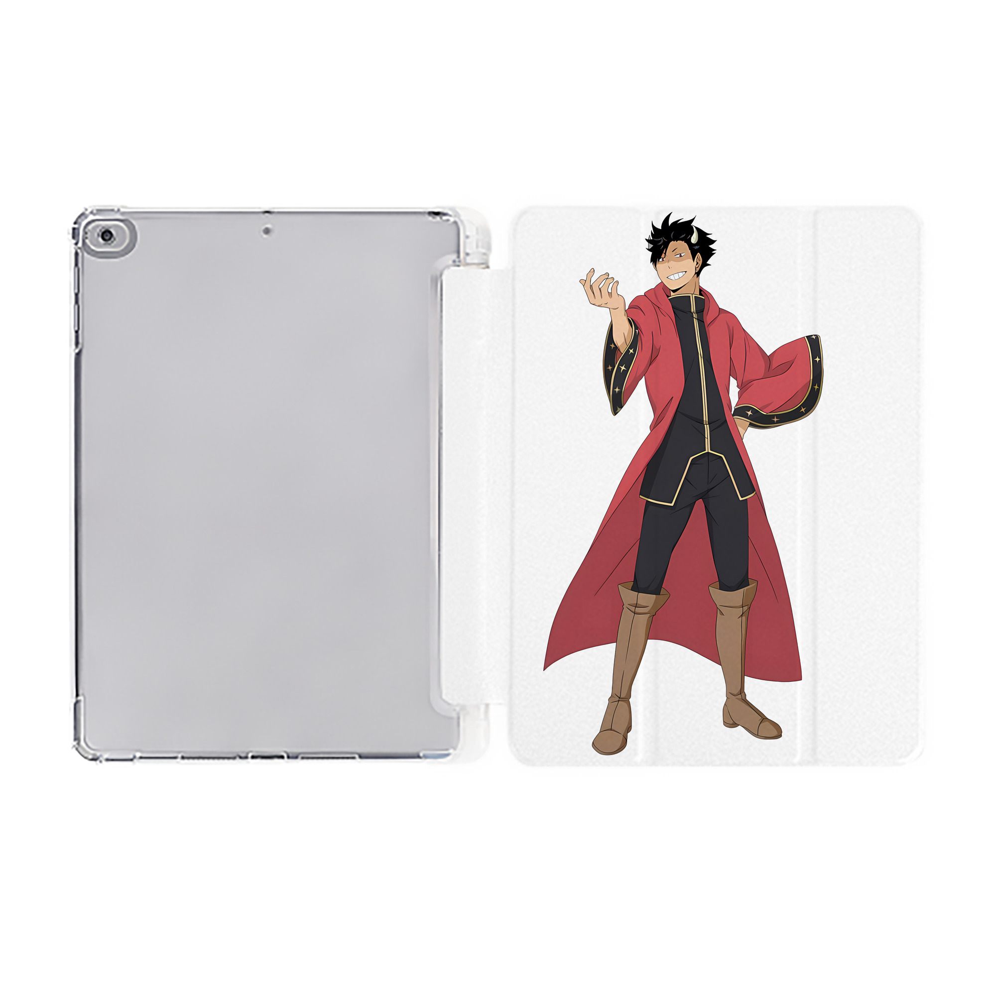 （画像用） ハイキュー!! Haikyu!! IPad ケース ペン収納付き 三つ折りスタンド PUレザー×シリコン 対応機種9.5/10.5/10.9インチ